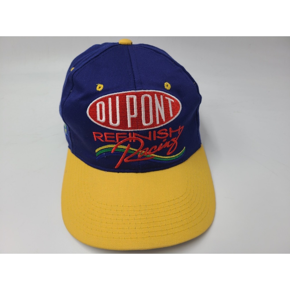 Vintage Jeff Gordon #24 DuPont Refinish Racing Snapback Hat Cap Men NASCAR Blue